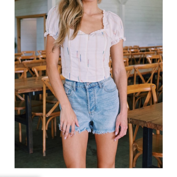 NWT Free People Seratonin Corset Top Ivory (size L) - Picture 3 of 13